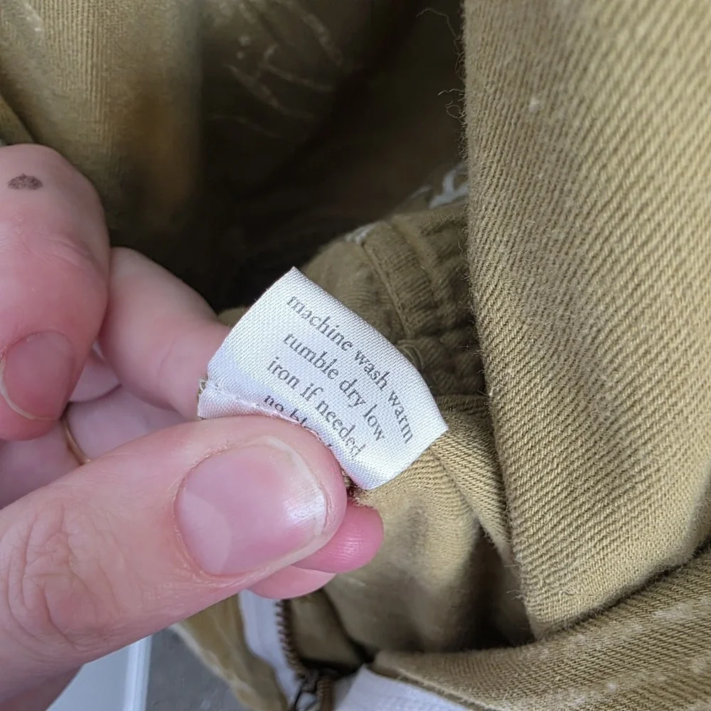 My Little Belleville Green Cream Printed Cotton Willow Boiler-Suit Jumpsuit Sz L - Picture 9 of 14